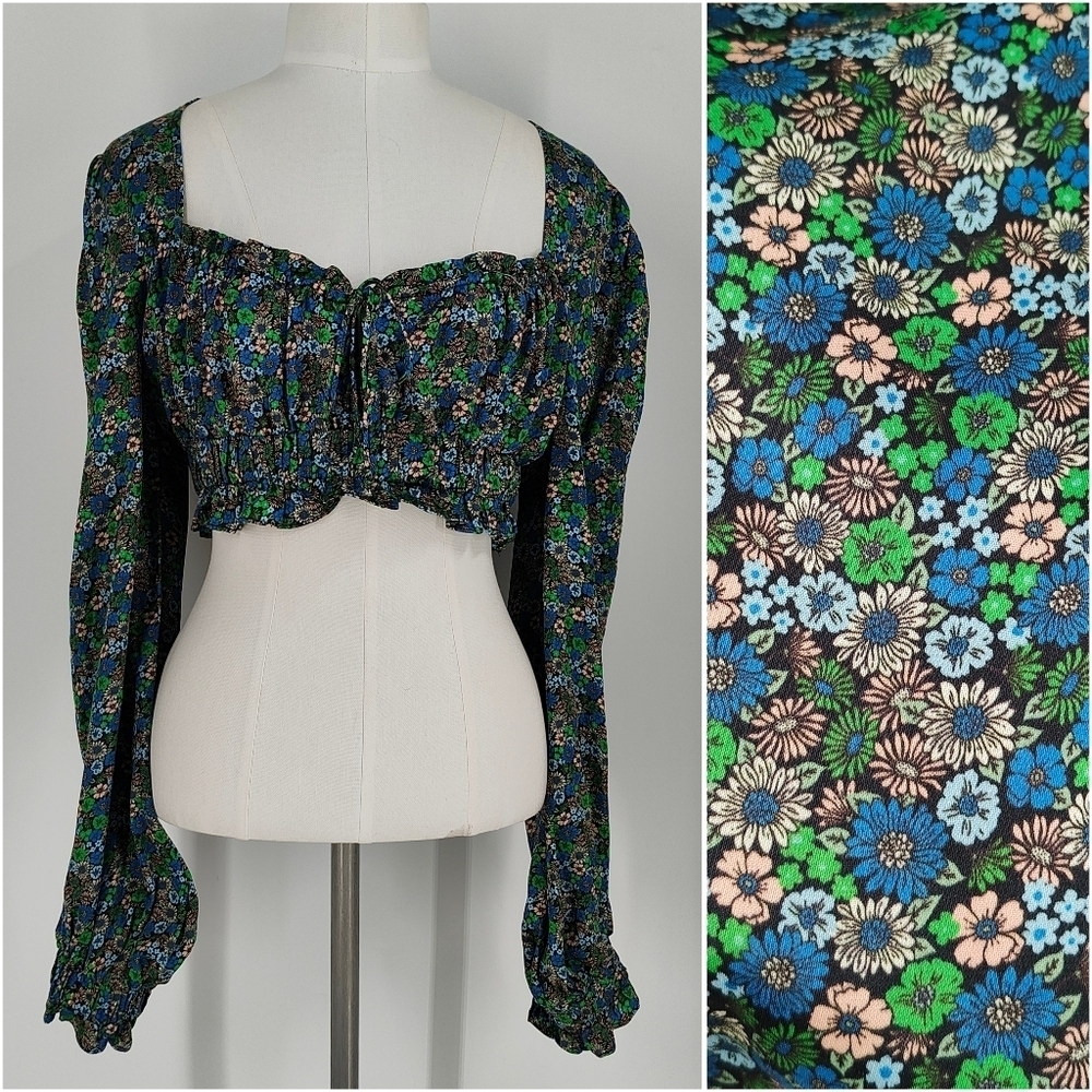 For Love and Lemons Alisa Floral Printed Crop